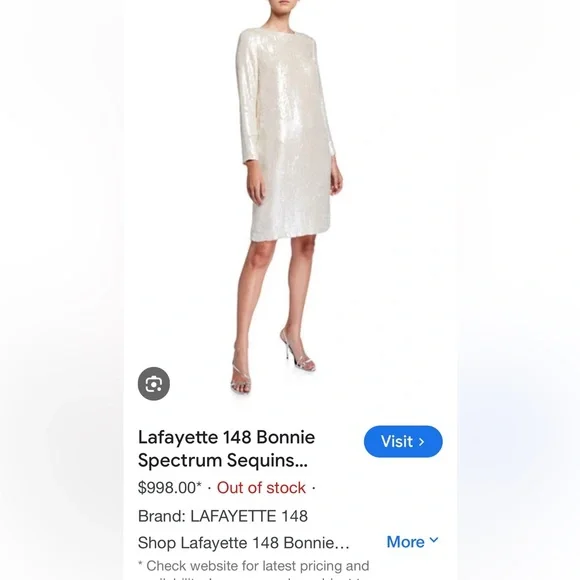🆕 LAFAYETTE 148 NEW YORKBonnie Iridescent Sequin Shift Dress